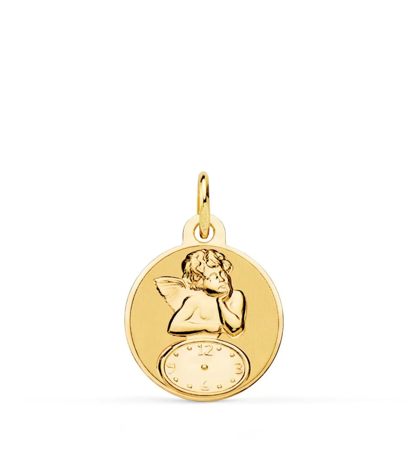 Medalla Ángel Y Reloj Redonda Oro 18Ktes<Alda Joyeros Cheap