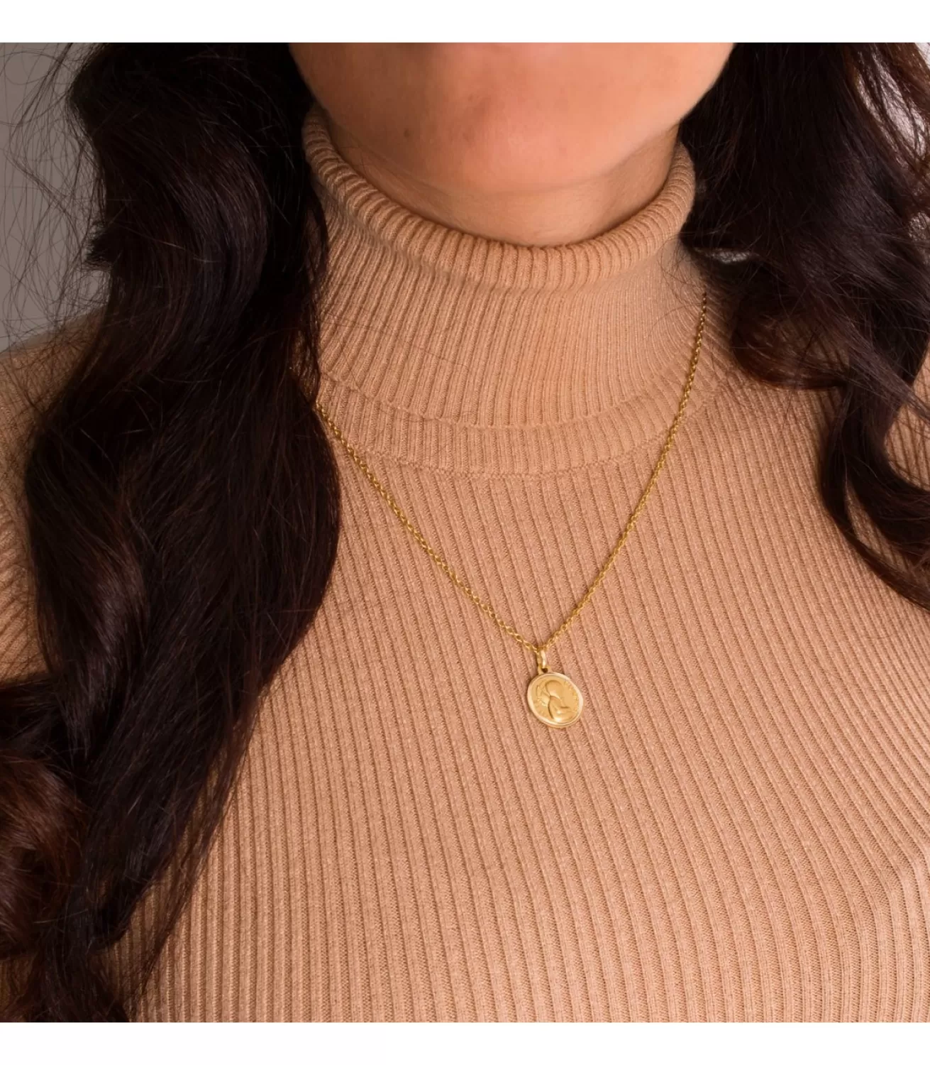 Medalla Ángel Yo Te Cuidare 18K 16Mm Bisel<Alda Joyeros Sale