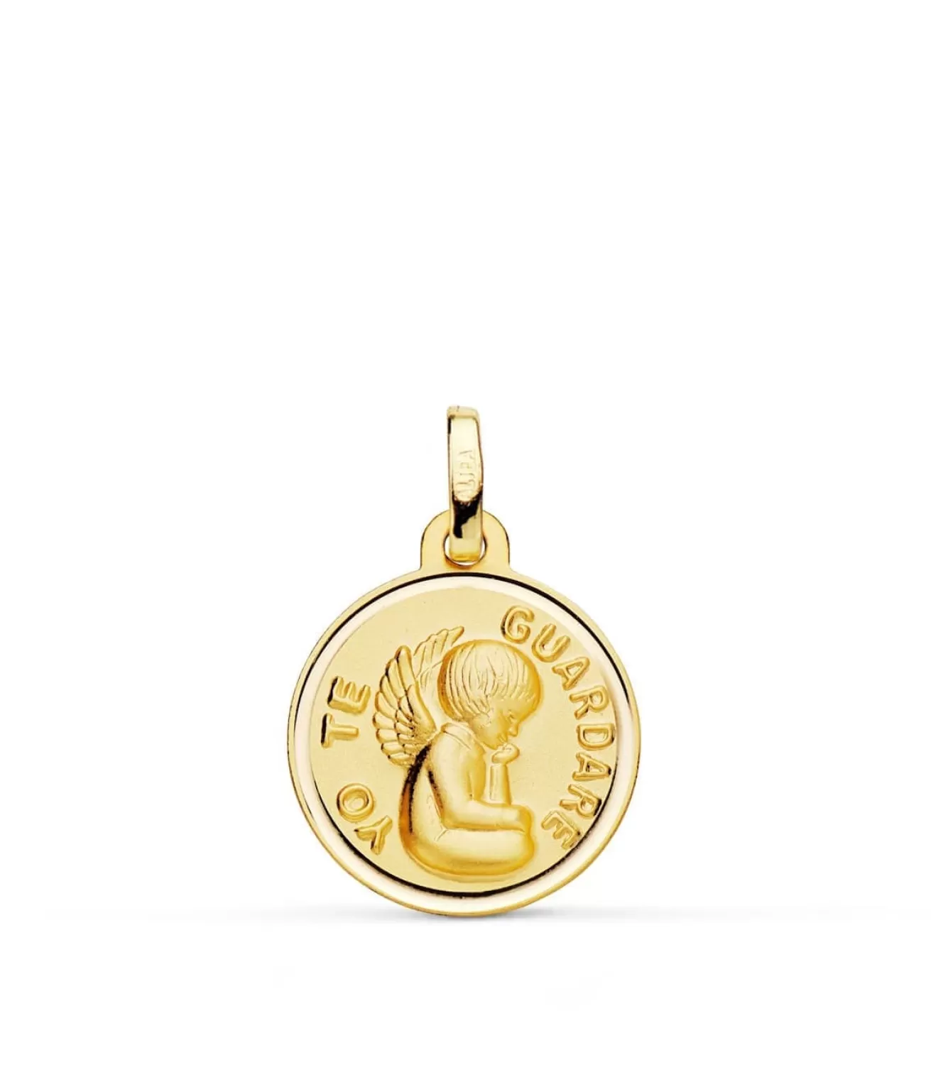 Medalla Ángel "Yo Te Guardare" Oro 18K Bisel 16Mm<Alda Joyeros Discount