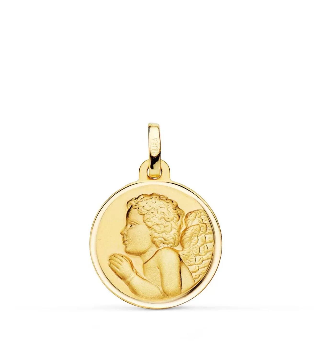 Medalla Ángelito Rezando Oro 18K 18Mm Bisel<Alda Joyeros Outlet