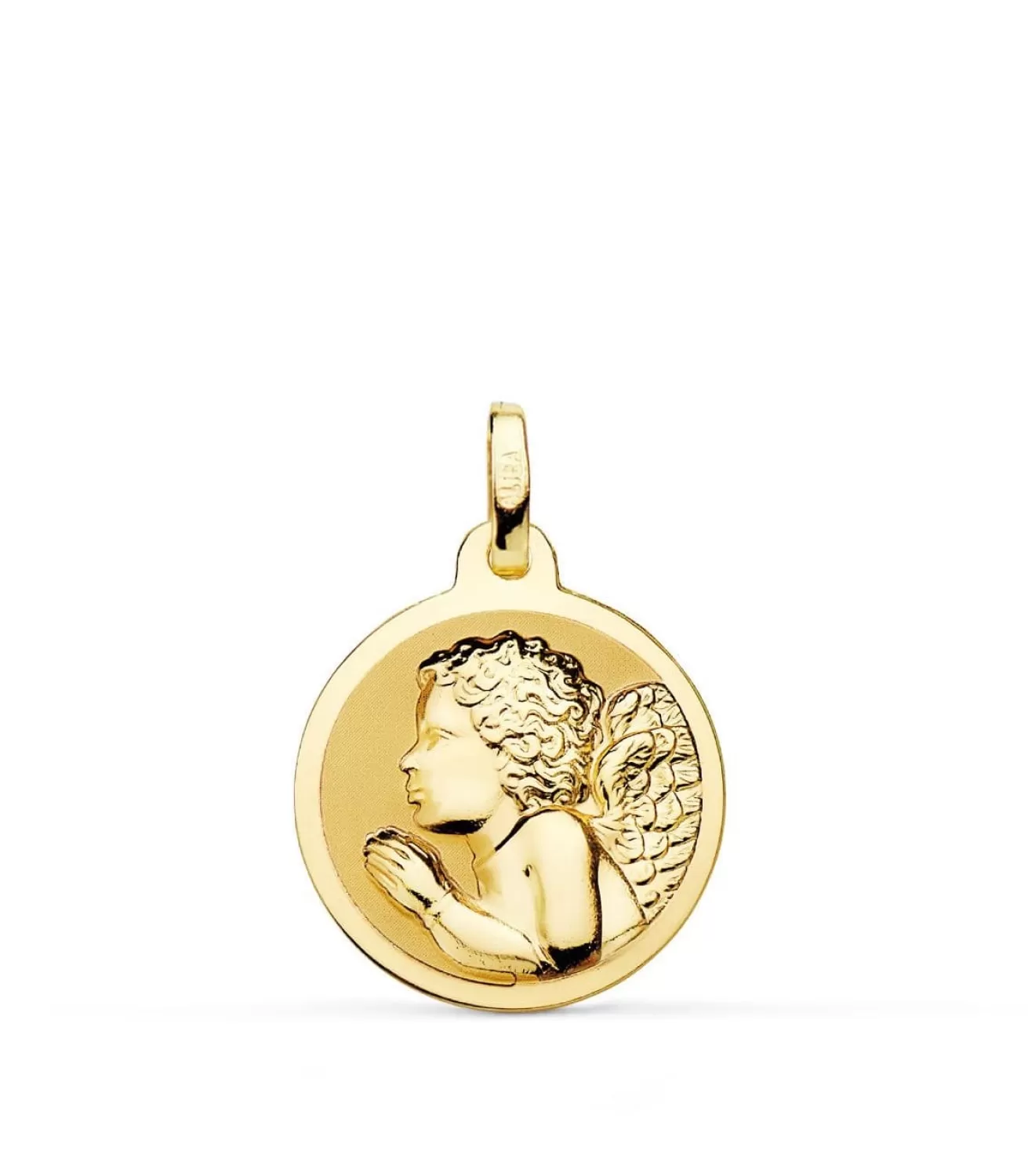 Medalla Ángelito Rezando Oro 18K 18Mm Brillo<Alda Joyeros Flash Sale