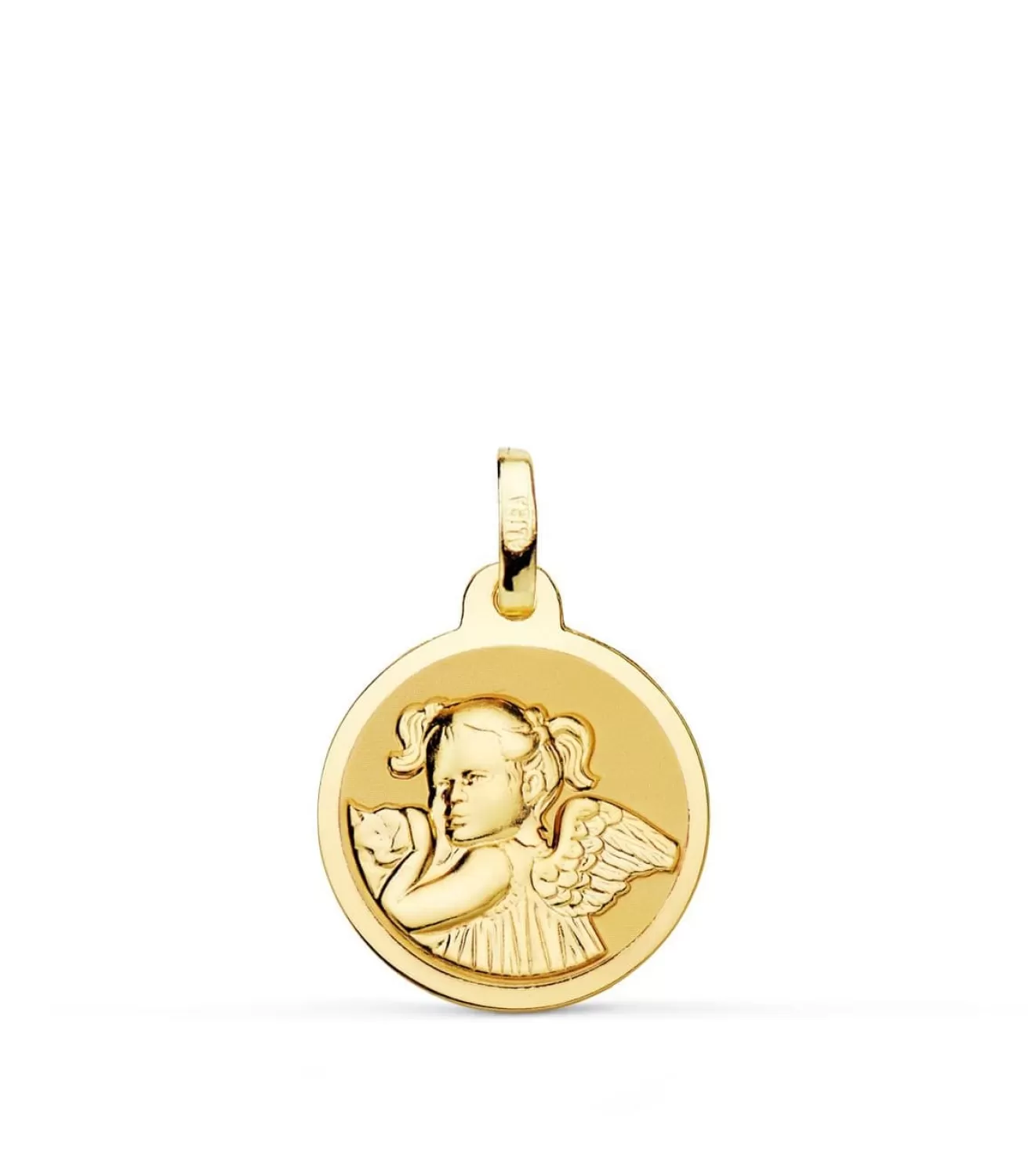 Medalla Niña Ángel Oro 18K 14Mm Brillo<Alda Joyeros Cheap