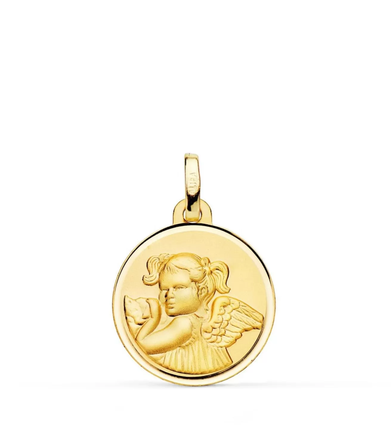 Medalla Niña Ángel Oro 18K 18Mm Bisel<Alda Joyeros Flash Sale