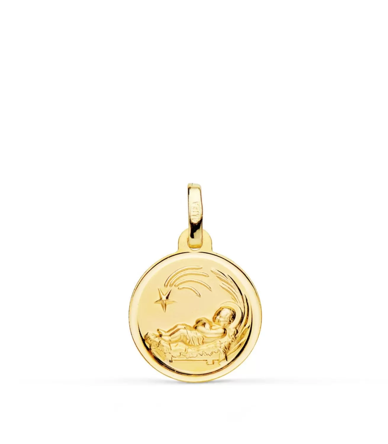 Medalla Nino Del Pesebre Oro 18K 14Mm Bisel<Alda Joyeros Outlet