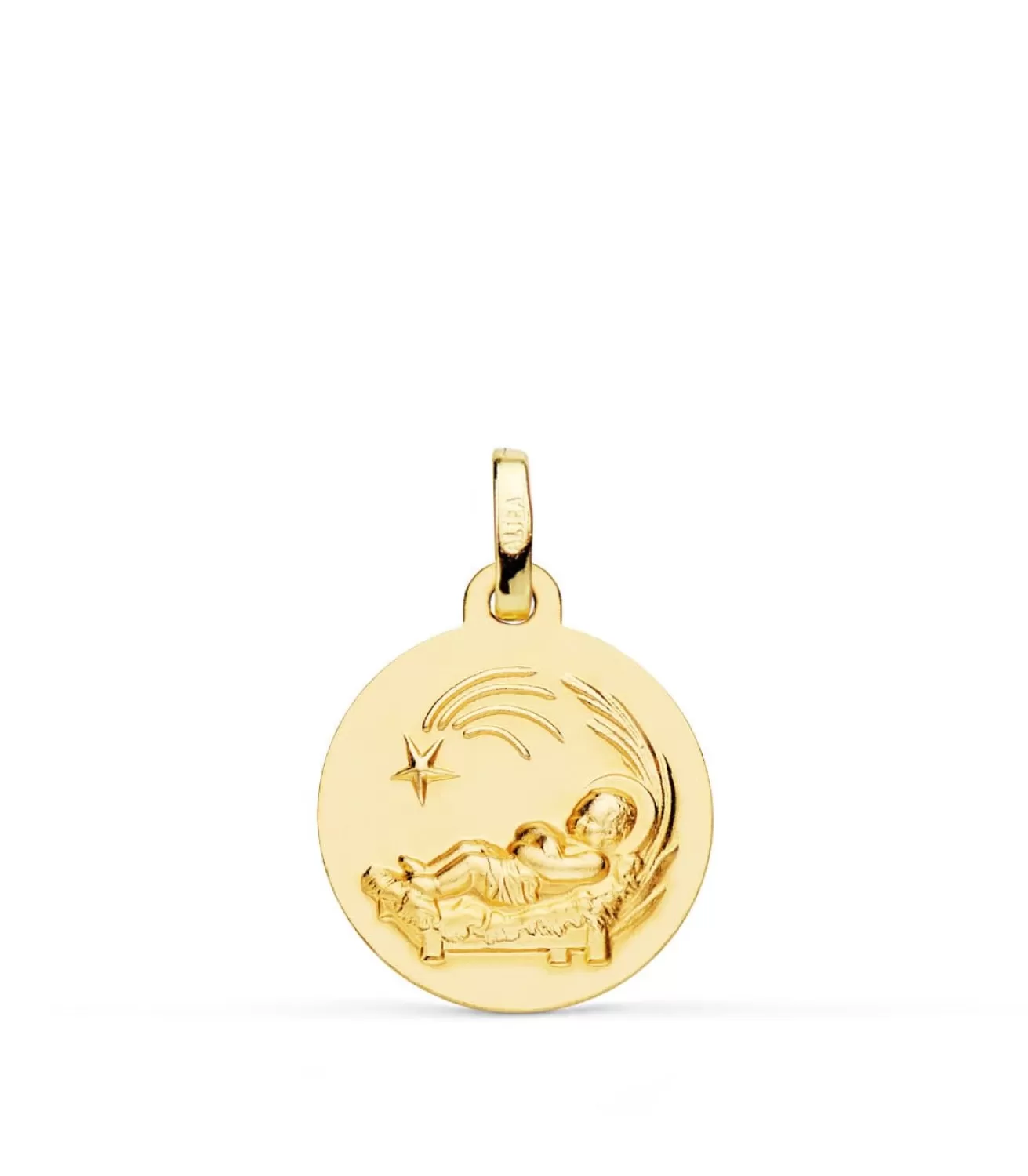 Medalla Nino Del Pesebre Oro 18K 16Mm Mate<Alda Joyeros Hot