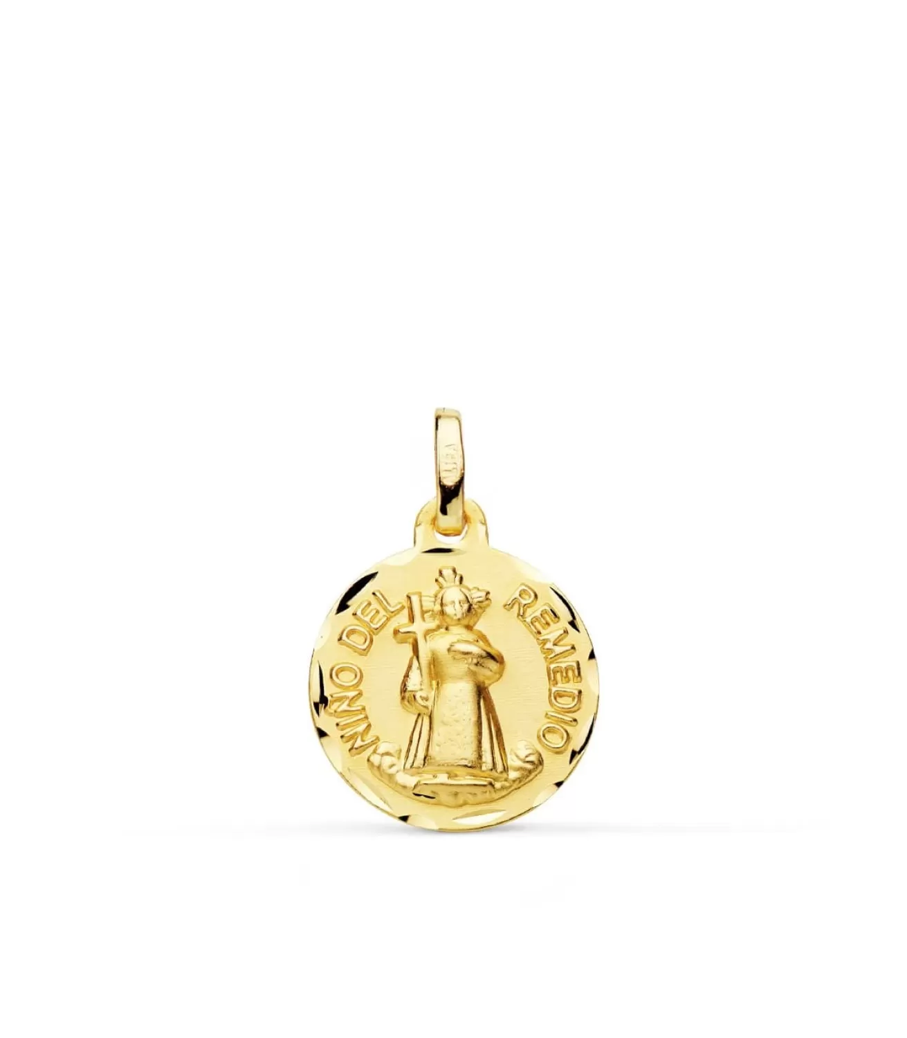Medalla Nino Del Remedio Oro 18K 16Mm Tallado<Alda Joyeros Outlet