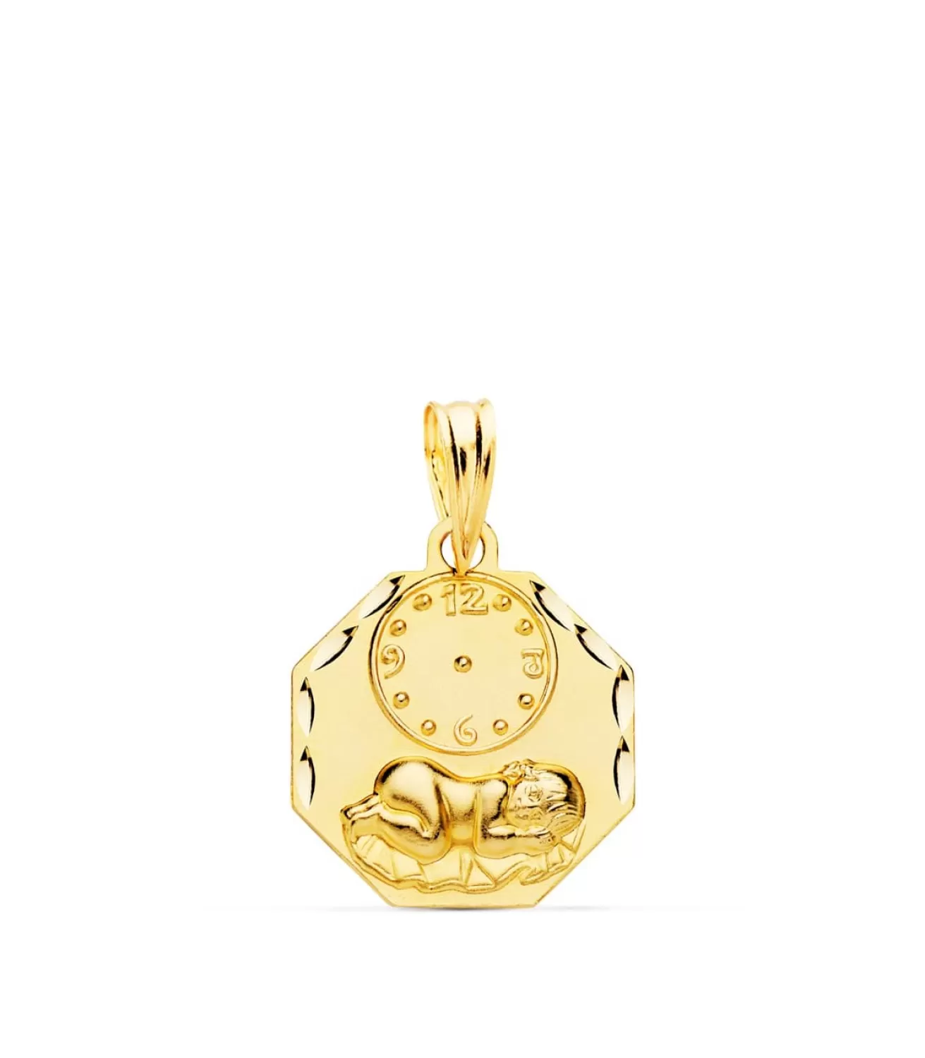 Medalla Nino Y Reloj Octogonal Oro 18Ktes<Alda Joyeros New