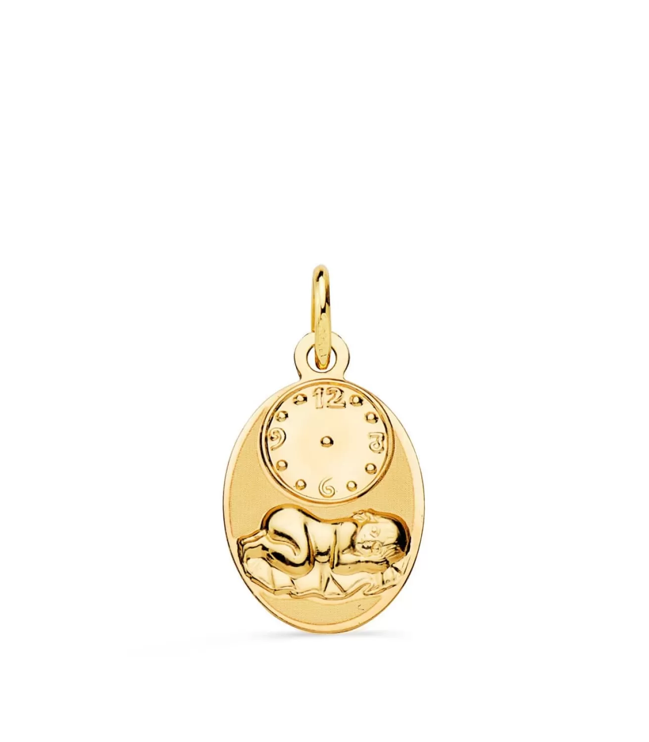 Medalla Nino Y Reloj Oval Oro 18K 16Mm<Alda Joyeros Best Sale