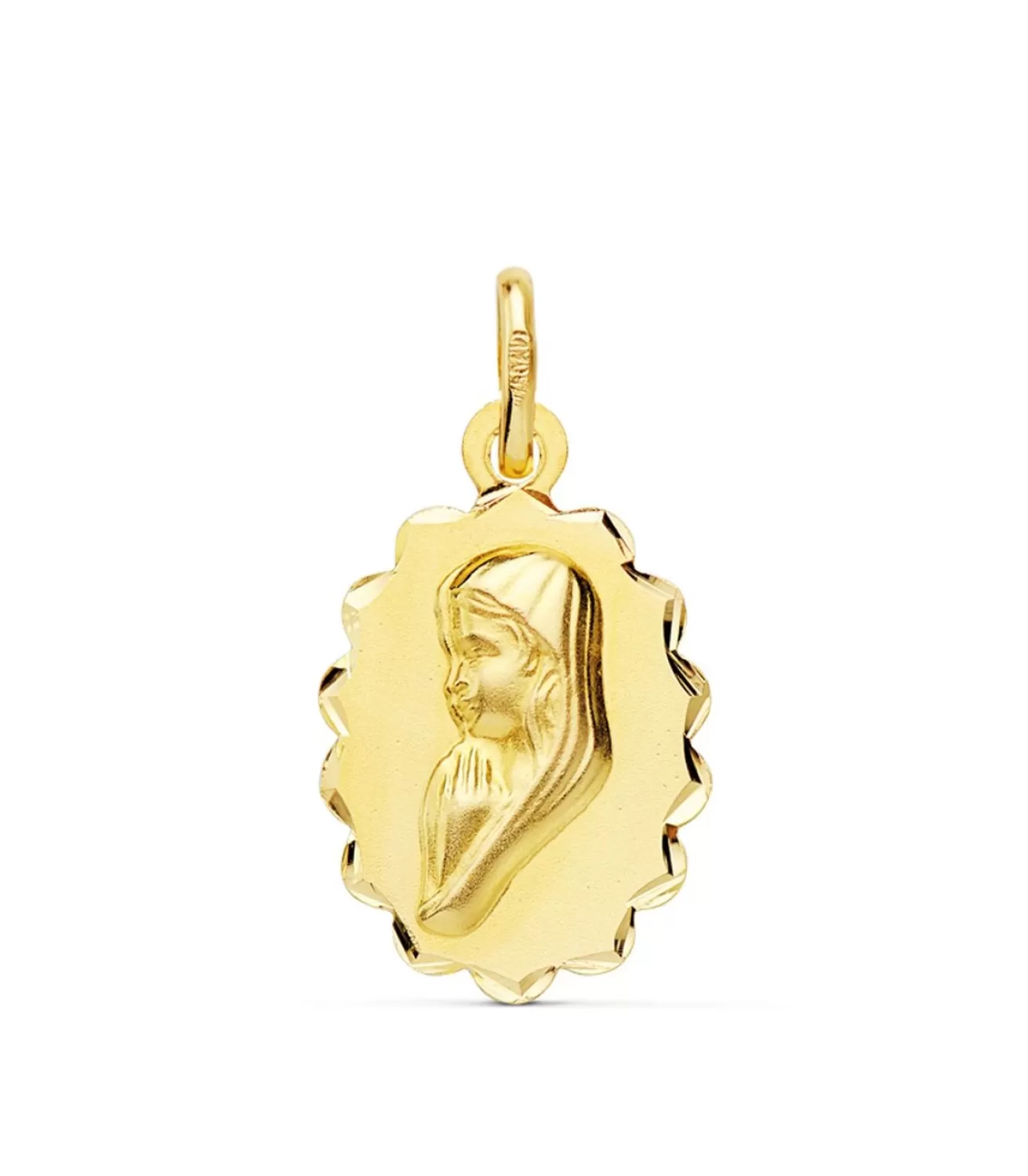Medalla Oro 18K Virgen Niña Nube 16 Mm<Alda Joyeros Best