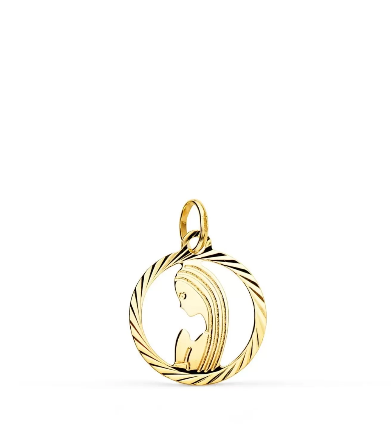 Medalla Oro 9K Virgen Niña 14 Mm<Alda Joyeros Online