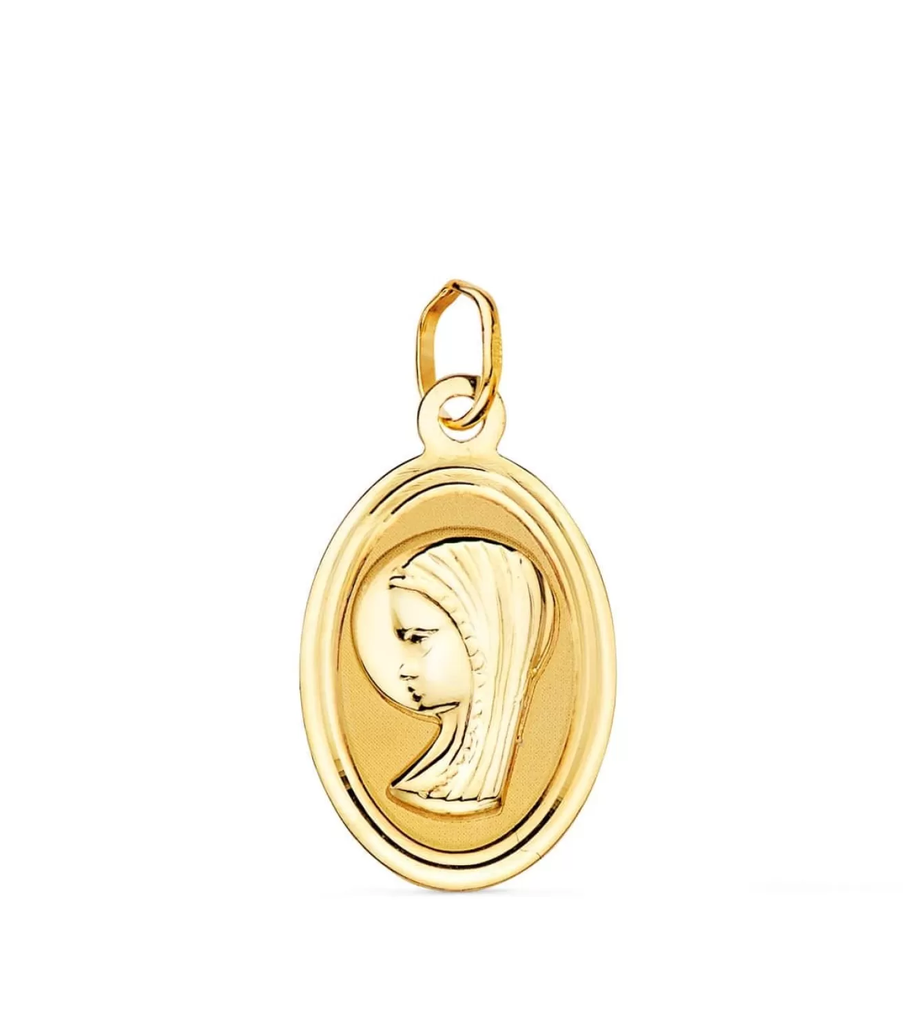 Medalla Oval Oro 18K Virgen Niña 19Mm<Alda Joyeros Best