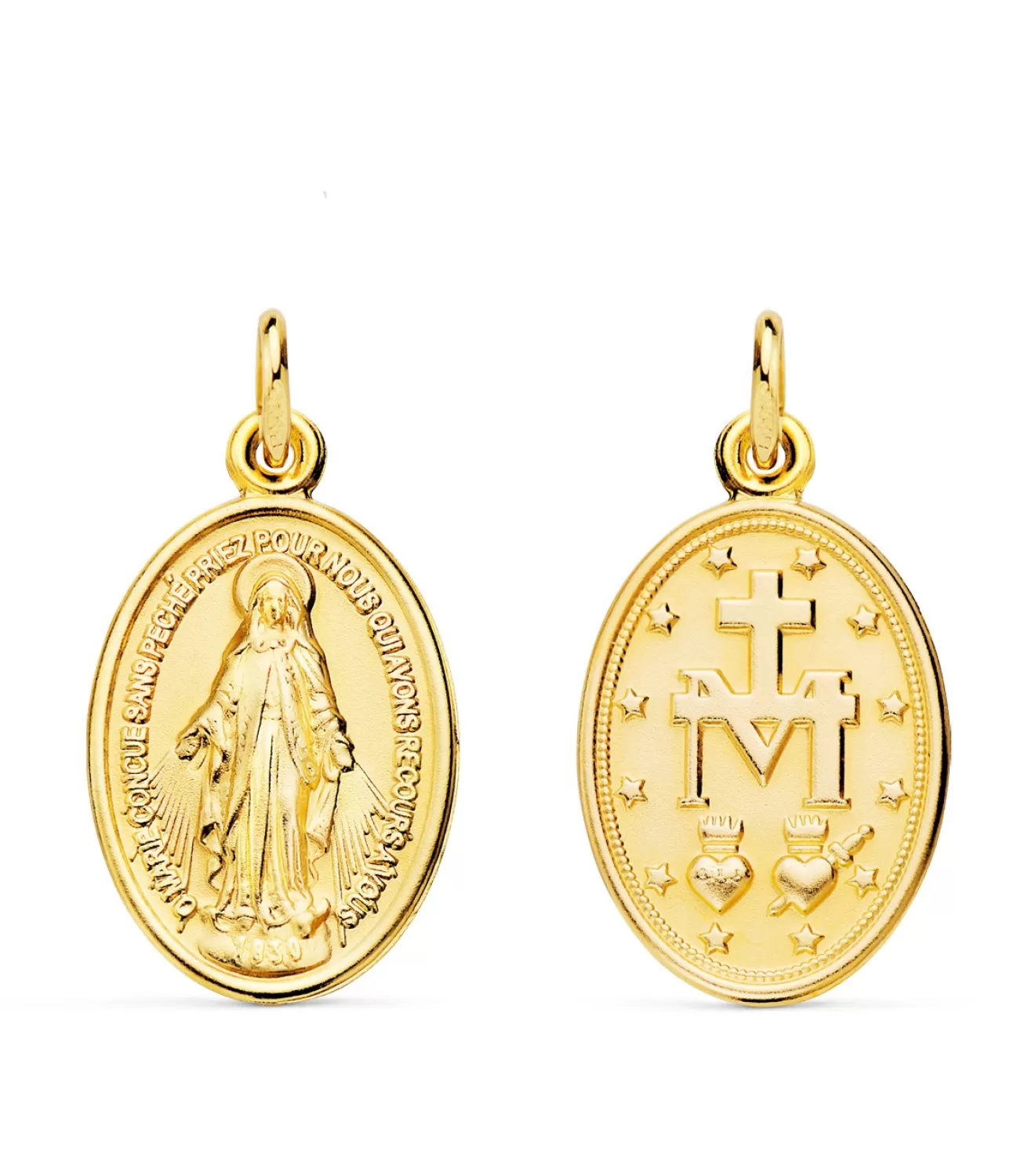 Medalla Oval Virgen Milagrosa Oro 18K 20Mm<Alda Joyeros Clearance
