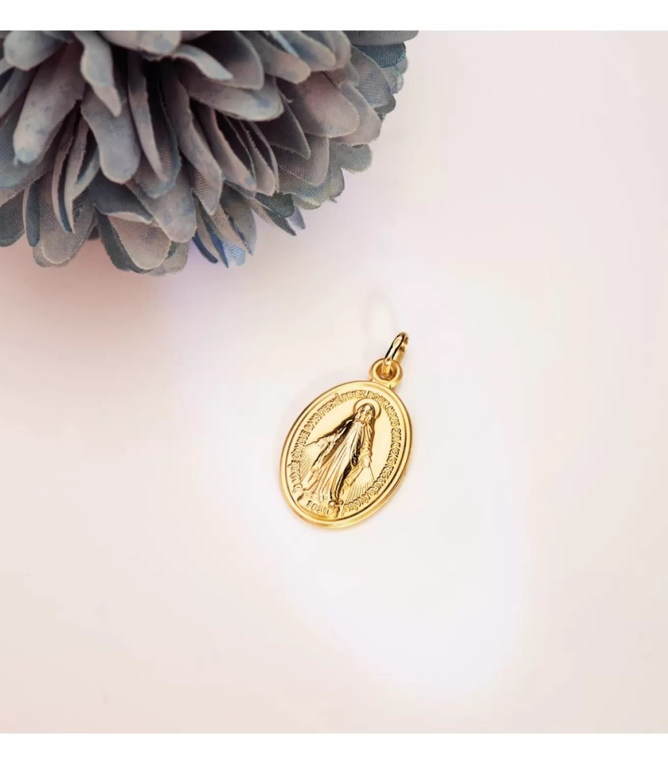 Medalla Oval Virgen Milagrosa Oro 18K 20Mm<Alda Joyeros Clearance