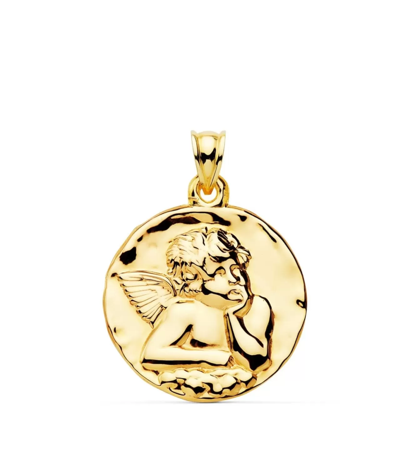 Medalla Redonda Ángel Oro Amarillo 18K 28 Mm<Alda Joyeros Sale