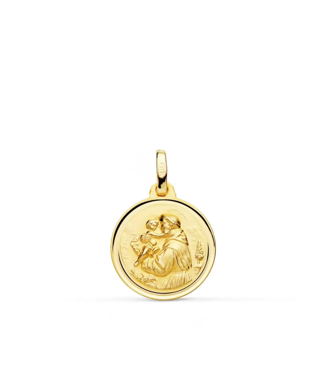 Medalla San Antonio Oro 18K 16Mm Bisel<Alda Joyeros Best