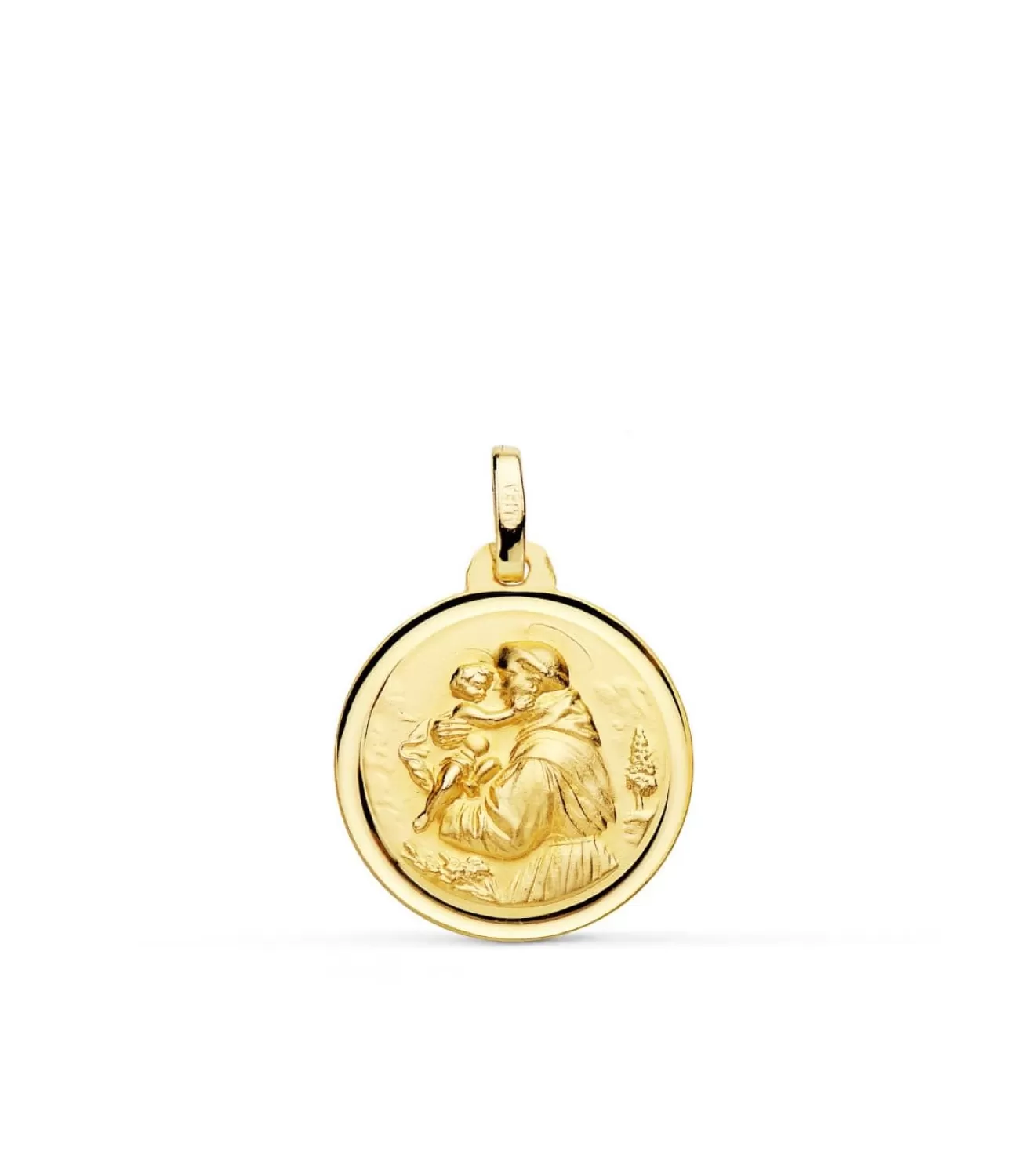 Medalla San Antonio Oro 18K 18Mm Bisel<Alda Joyeros Store