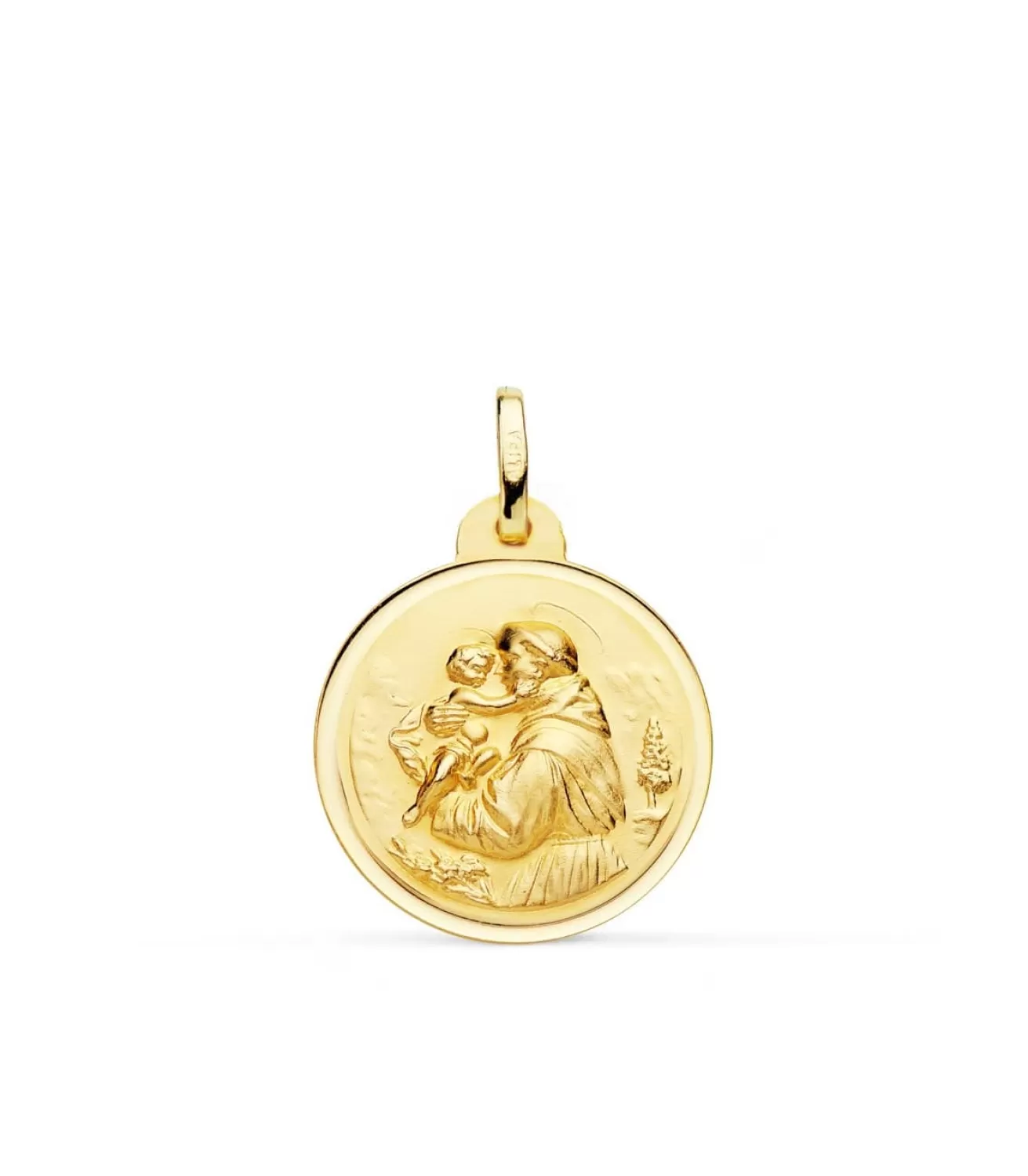 Medalla San Antonio Oro 18K 20Mm Bisel<Alda Joyeros Fashion