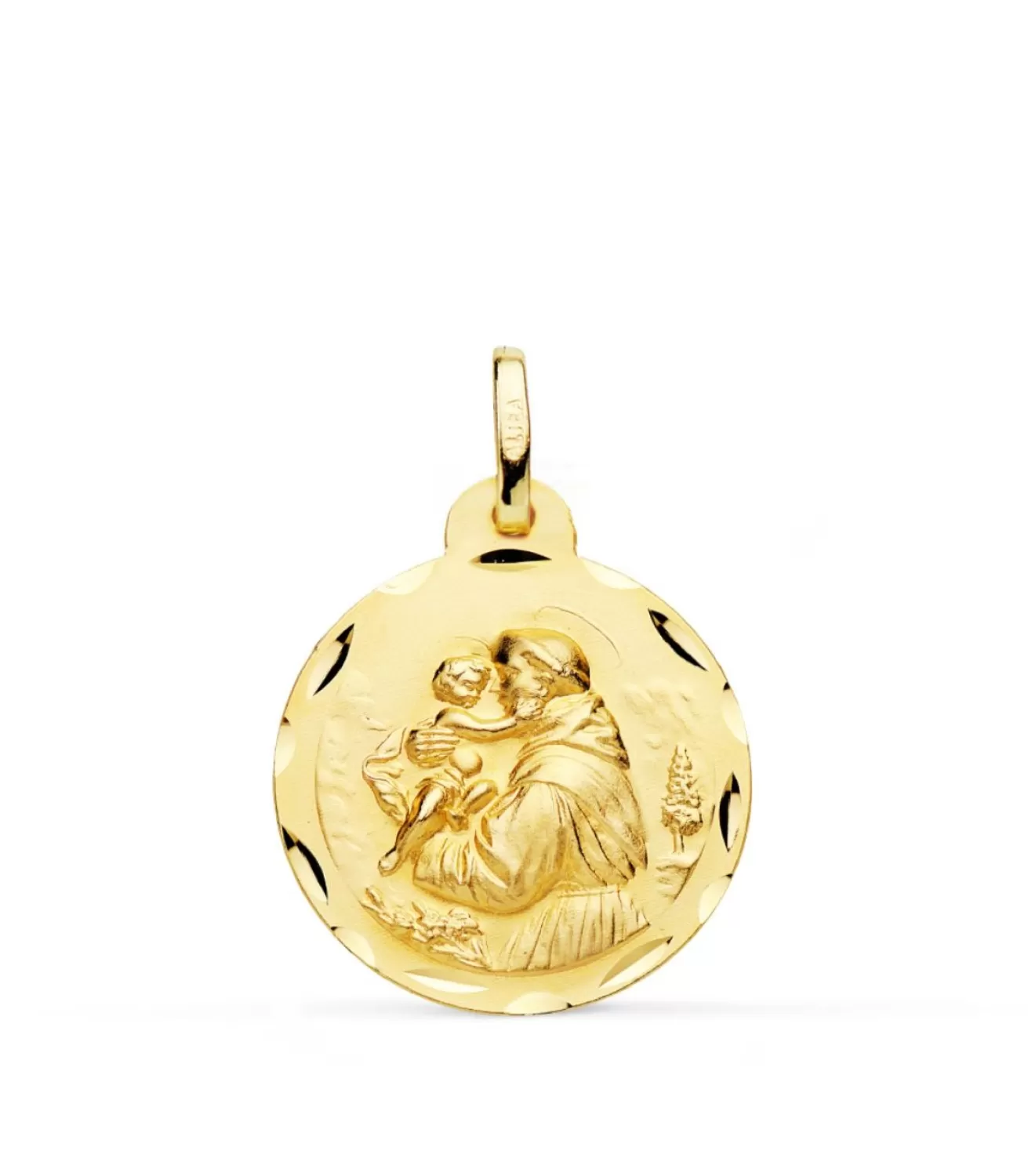 Medalla San Antonio Oro 18K 20Mm Tallada<Alda Joyeros Store