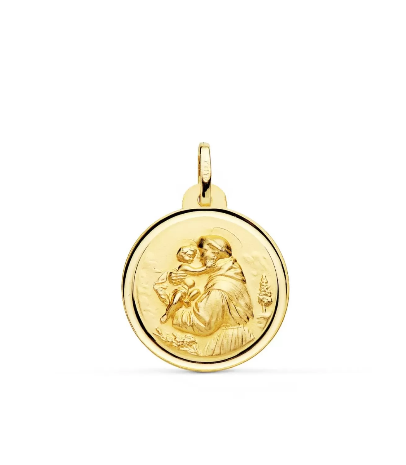 Medalla San Antonio Oro 18K 22Mm Bisel<Alda Joyeros Shop