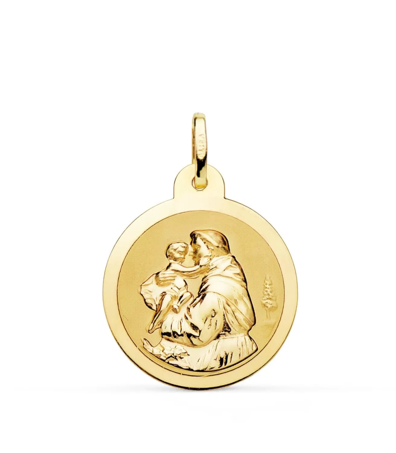 Medalla San Antonio Oro 18K 22Mm Brillo<Alda Joyeros Shop
