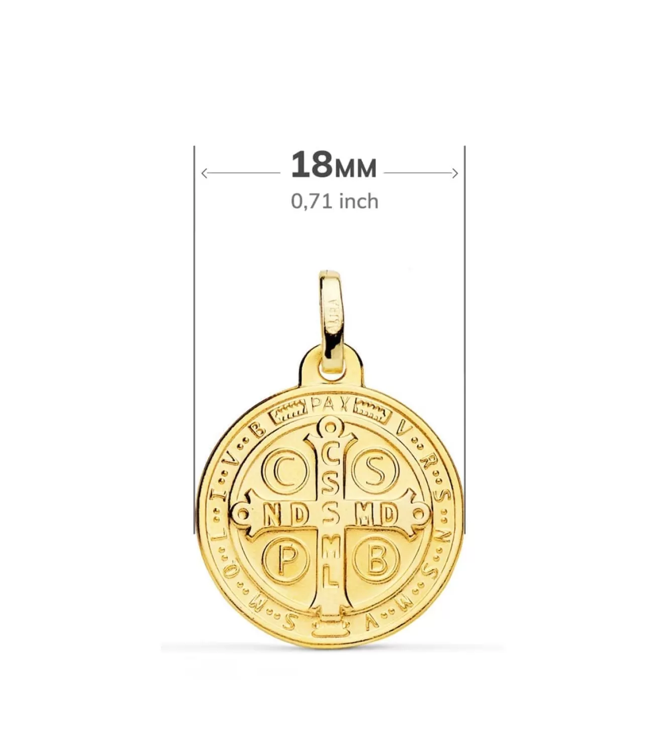 Medalla San Benito 18 Ktes 18Mm<Alda Joyeros Discount