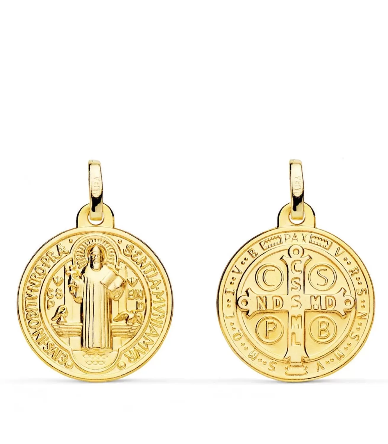Medalla San Benito Monje Oro 18K 18Mm<Alda Joyeros Fashion