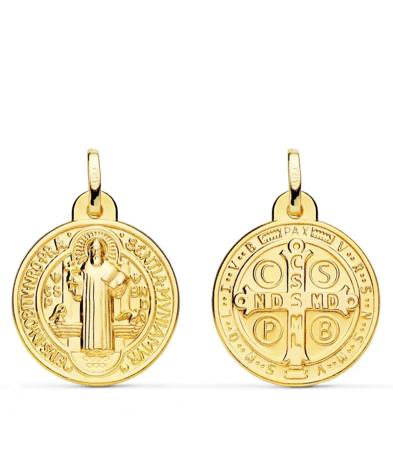 Medalla San Benito Monje Oro 18K 20Mm<Alda Joyeros Fashion