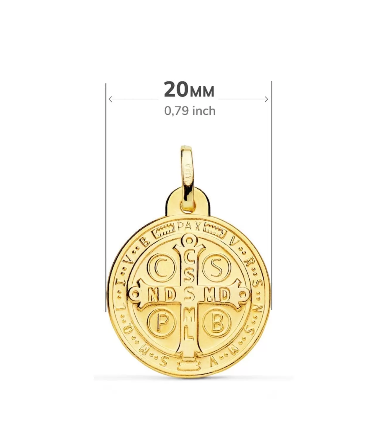 Medalla San Benito Monje Oro 18K 20Mm<Alda Joyeros Fashion