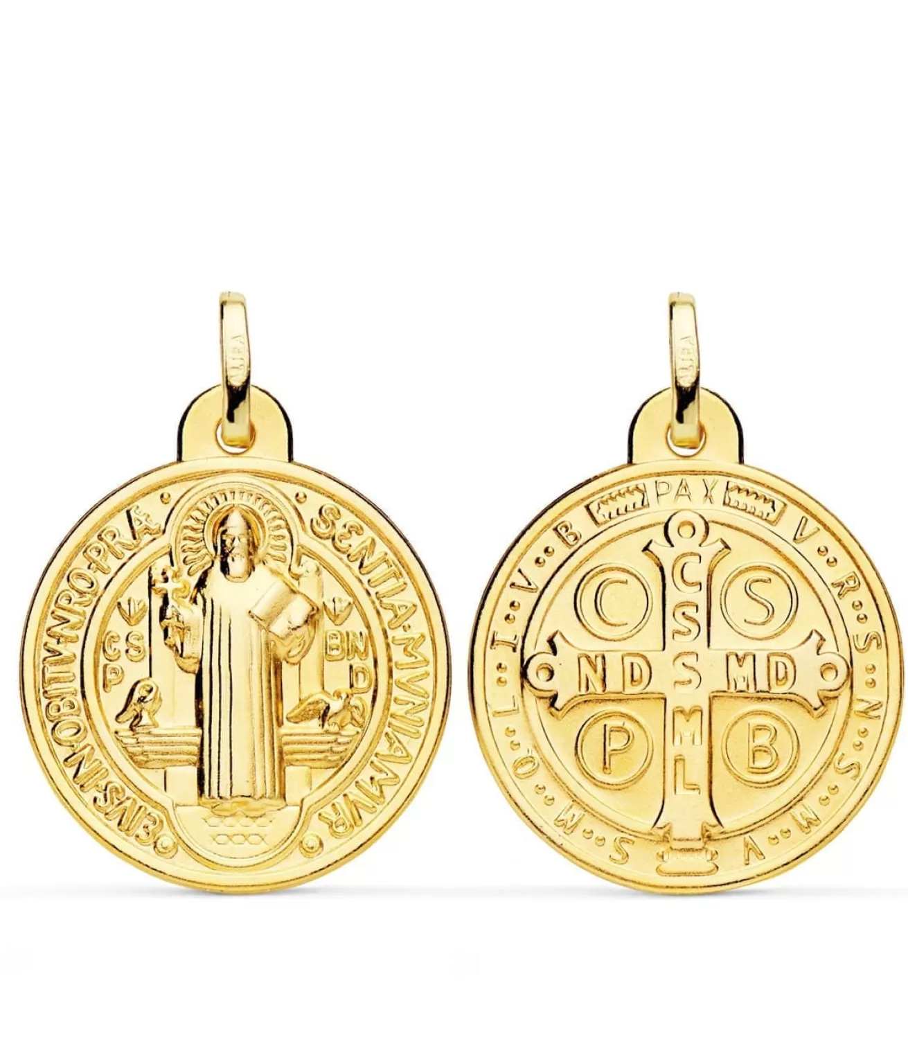 Medalla San Benito Monje Oro 18K 24Mm<Alda Joyeros Best Sale