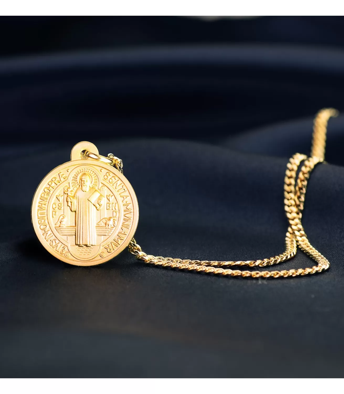 Medalla San Benito Monje Oro 18K 24Mm<Alda Joyeros Best Sale