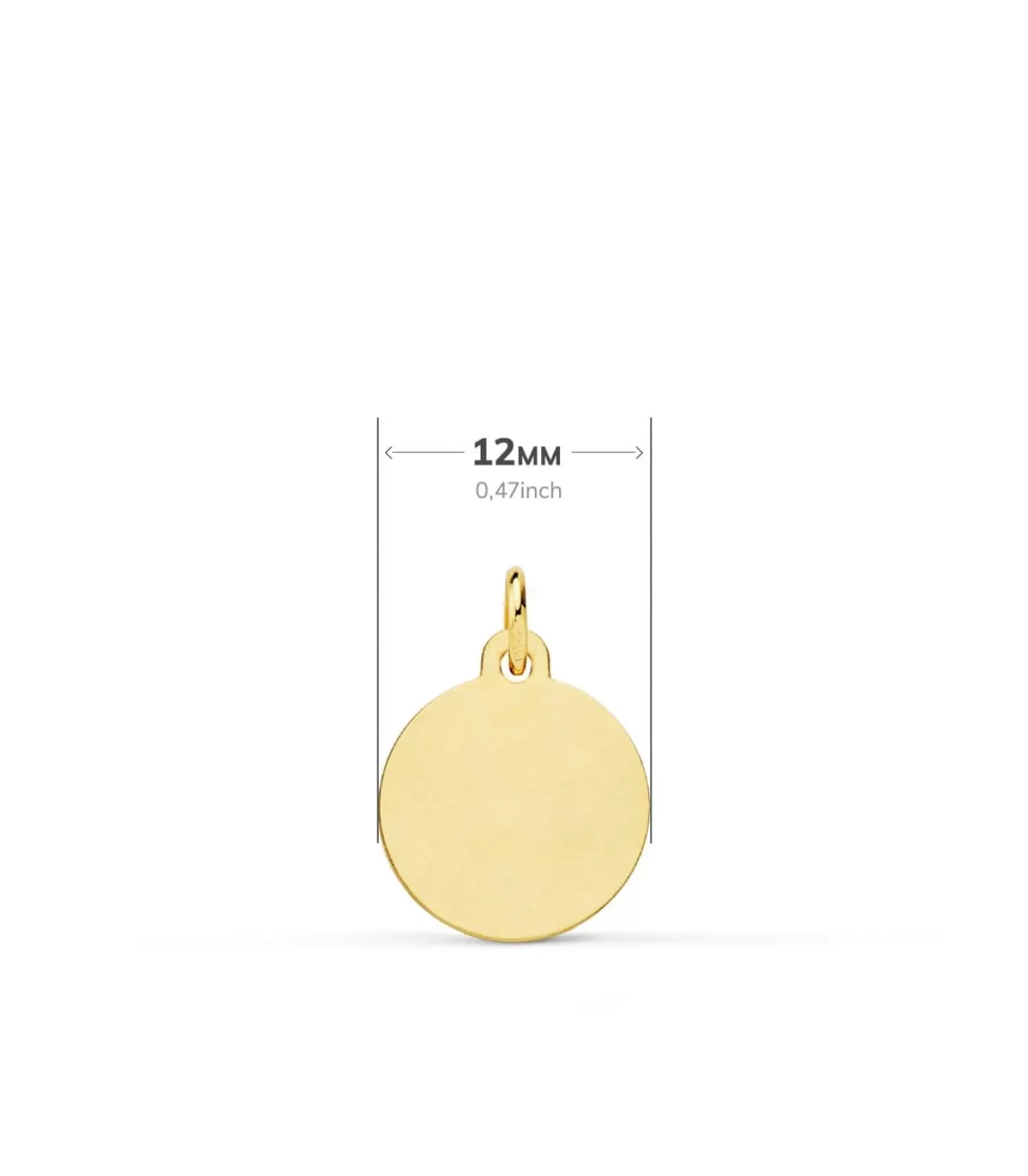 Medalla San Cristóbal Oro 18K 12Mm Bisel<Alda Joyeros Sale