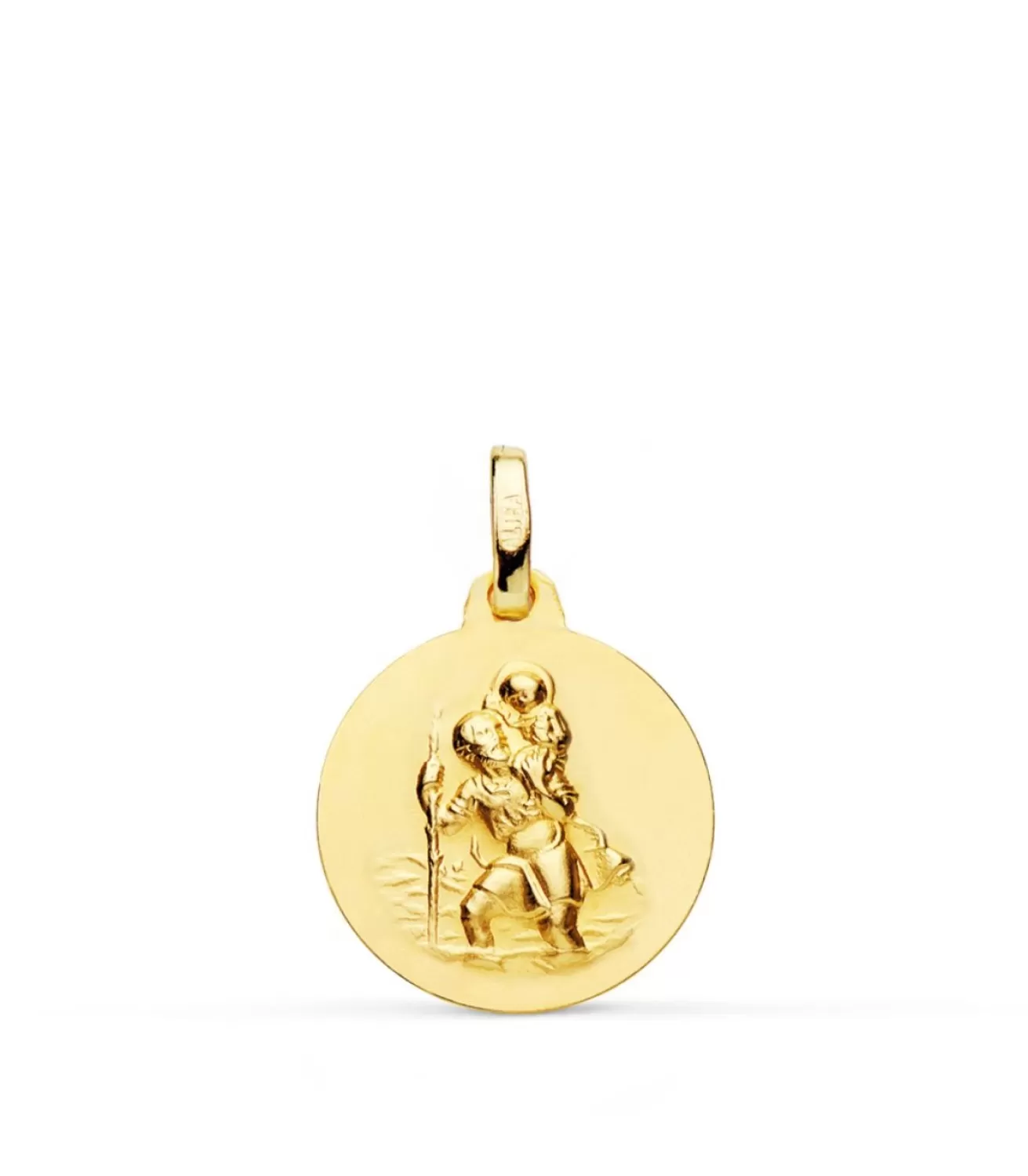 Medalla San Cristóbal Oro 18K 16Mm Matizada<Alda Joyeros Online
