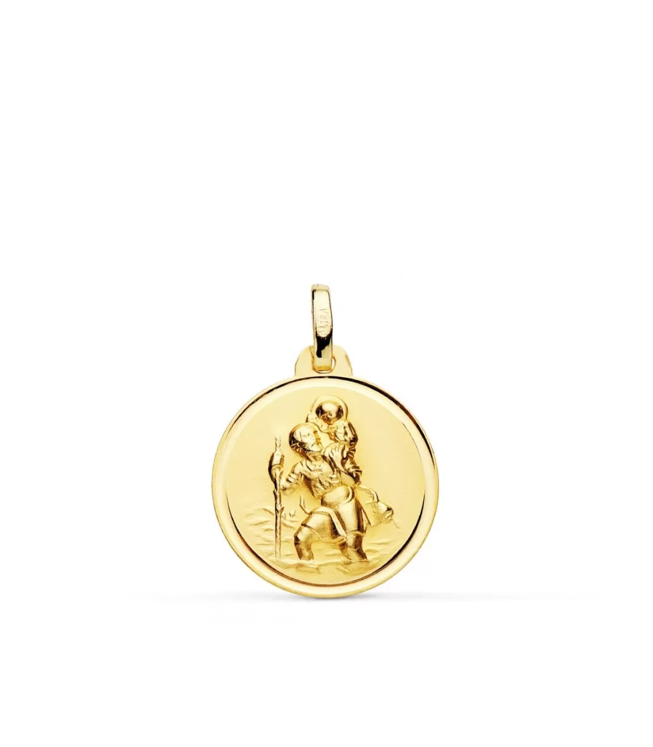 Medalla San Cristóbal Oro 18K 18Mm Bisel<Alda Joyeros New