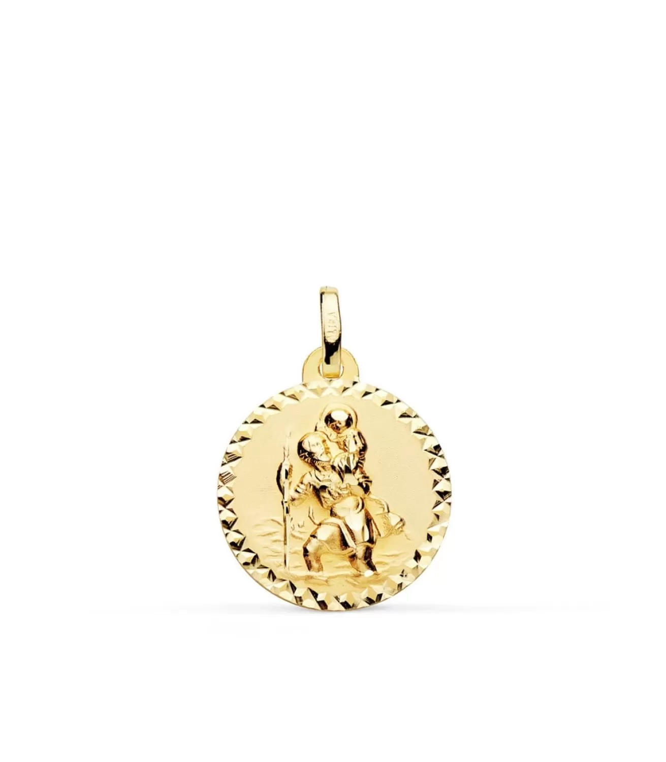 Medalla San Cristóbal Oro 18K 18Mm Talla<Alda Joyeros Cheap