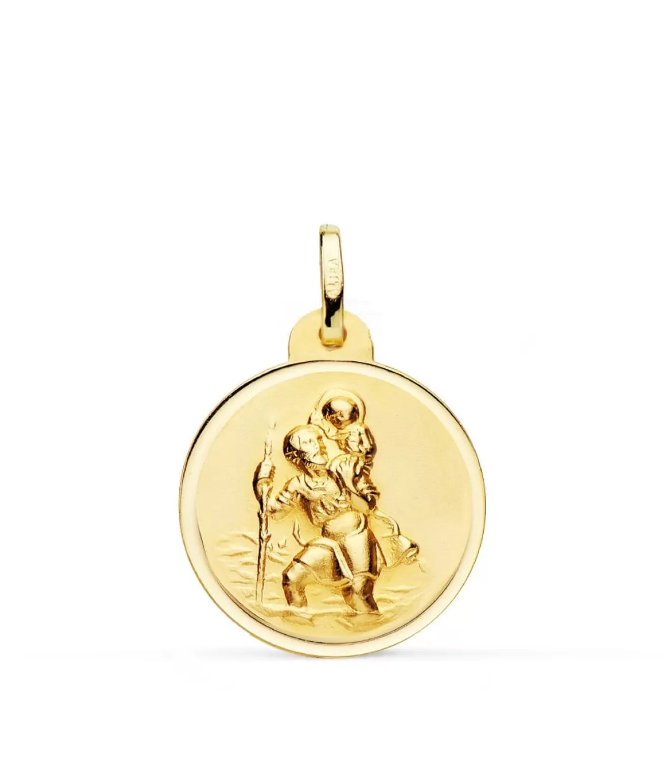 Medalla San Cristóbal Oro 18K 20Mm Bisel<Alda Joyeros New