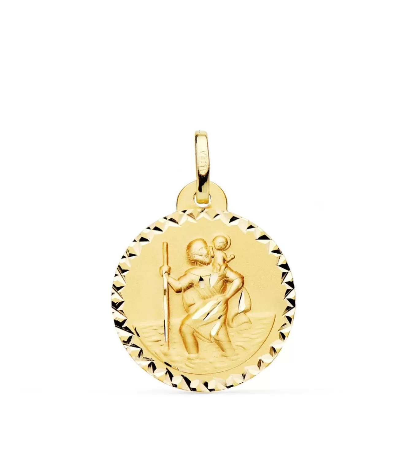 Medalla San Cristóbal Oro 18K 20Mm Talla<Alda Joyeros Shop
