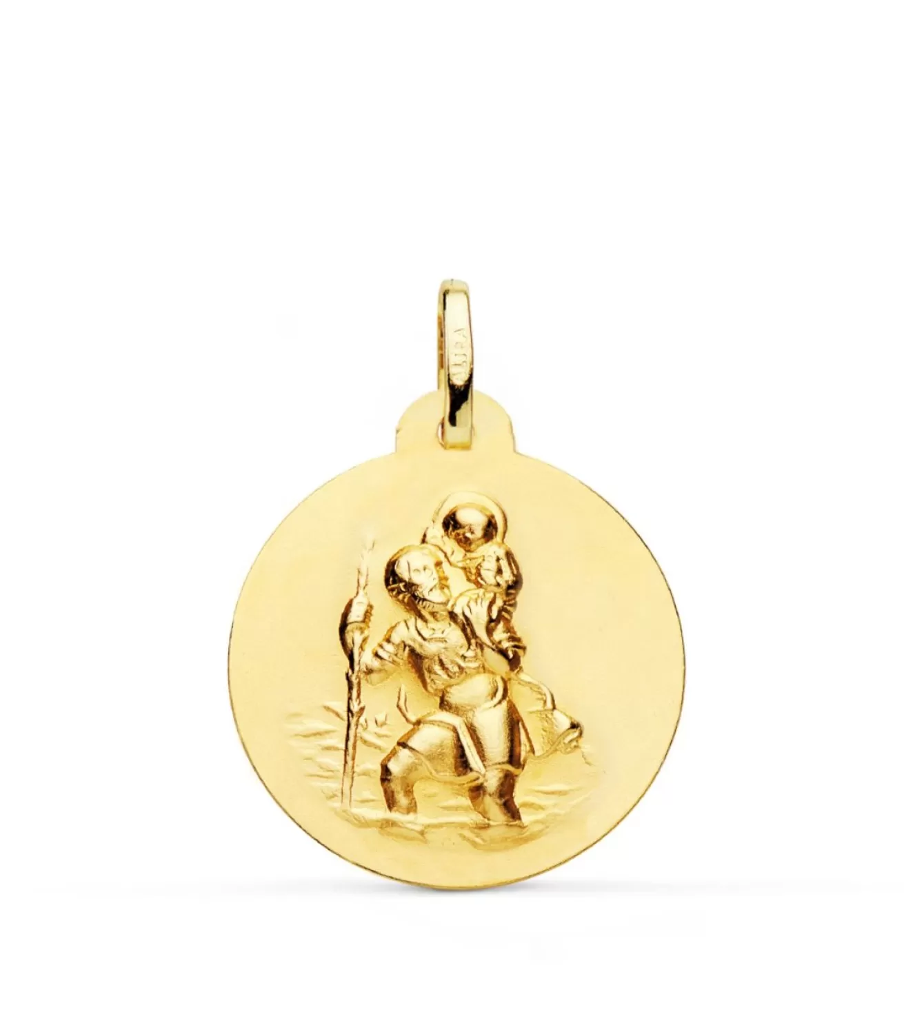 Medalla San Cristóbal Oro 18K 22Mm Matizada<Alda Joyeros Fashion