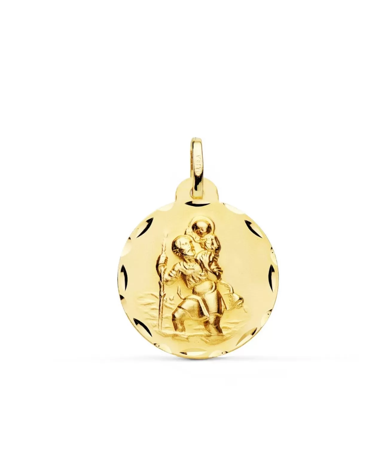 Medalla San Cristóbal Oro 18K 22Mm Tallada<Alda Joyeros Outlet