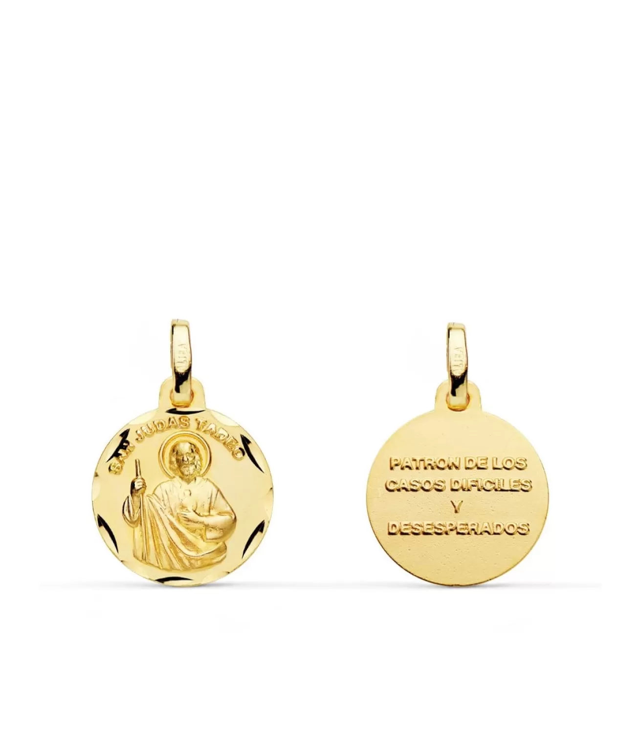 Medalla San Judas Tadeo Oro 18K 14Mm<Alda Joyeros Clearance