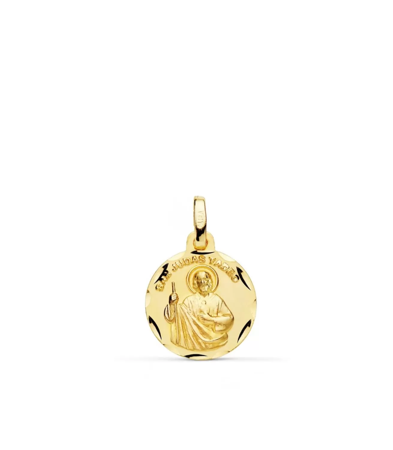 Medalla San Judas Tadeo Oro 18K 14Mm<Alda Joyeros Clearance