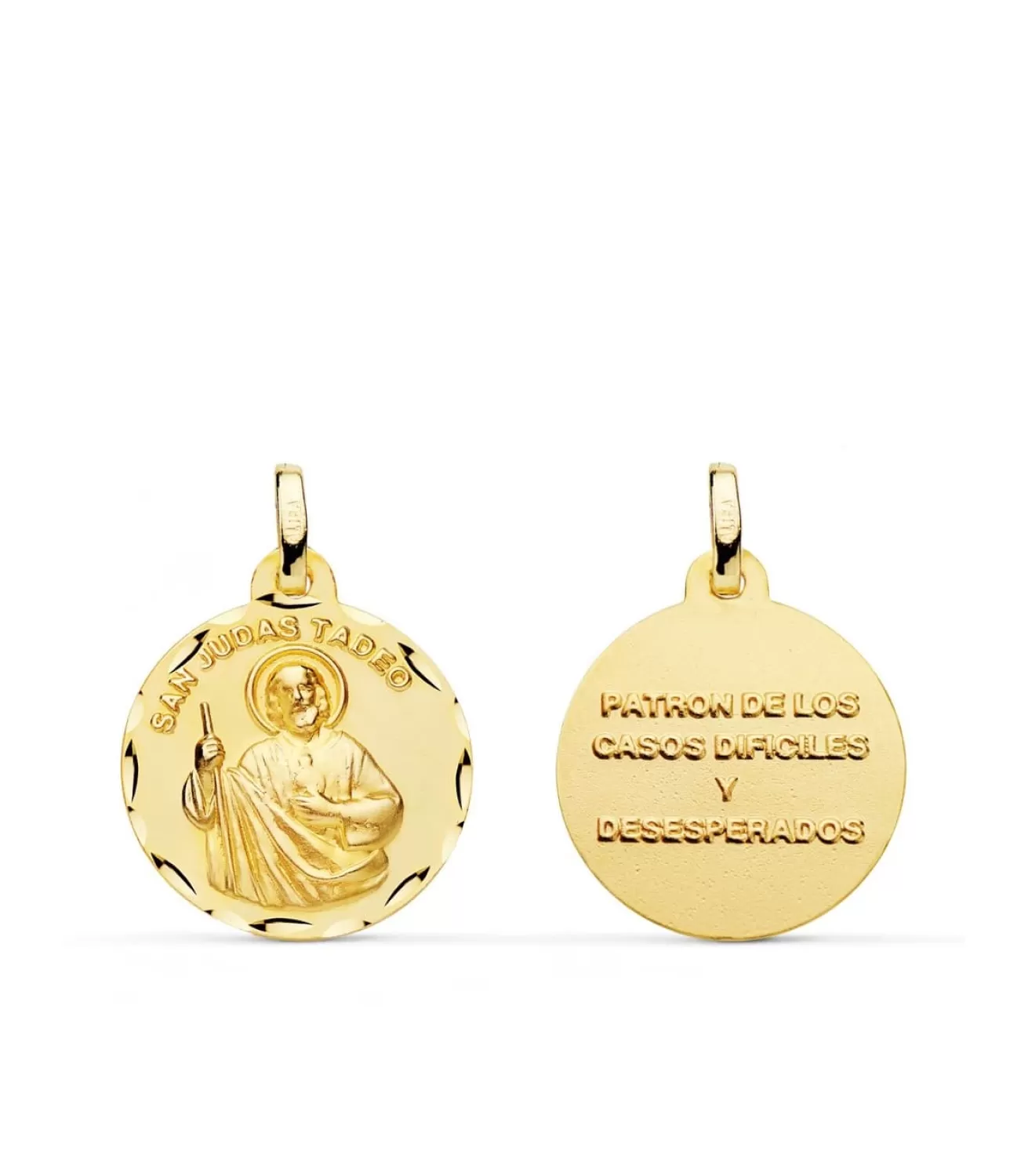 Medalla San Judas Tadeo Oro 18K 18Mm<Alda Joyeros Sale