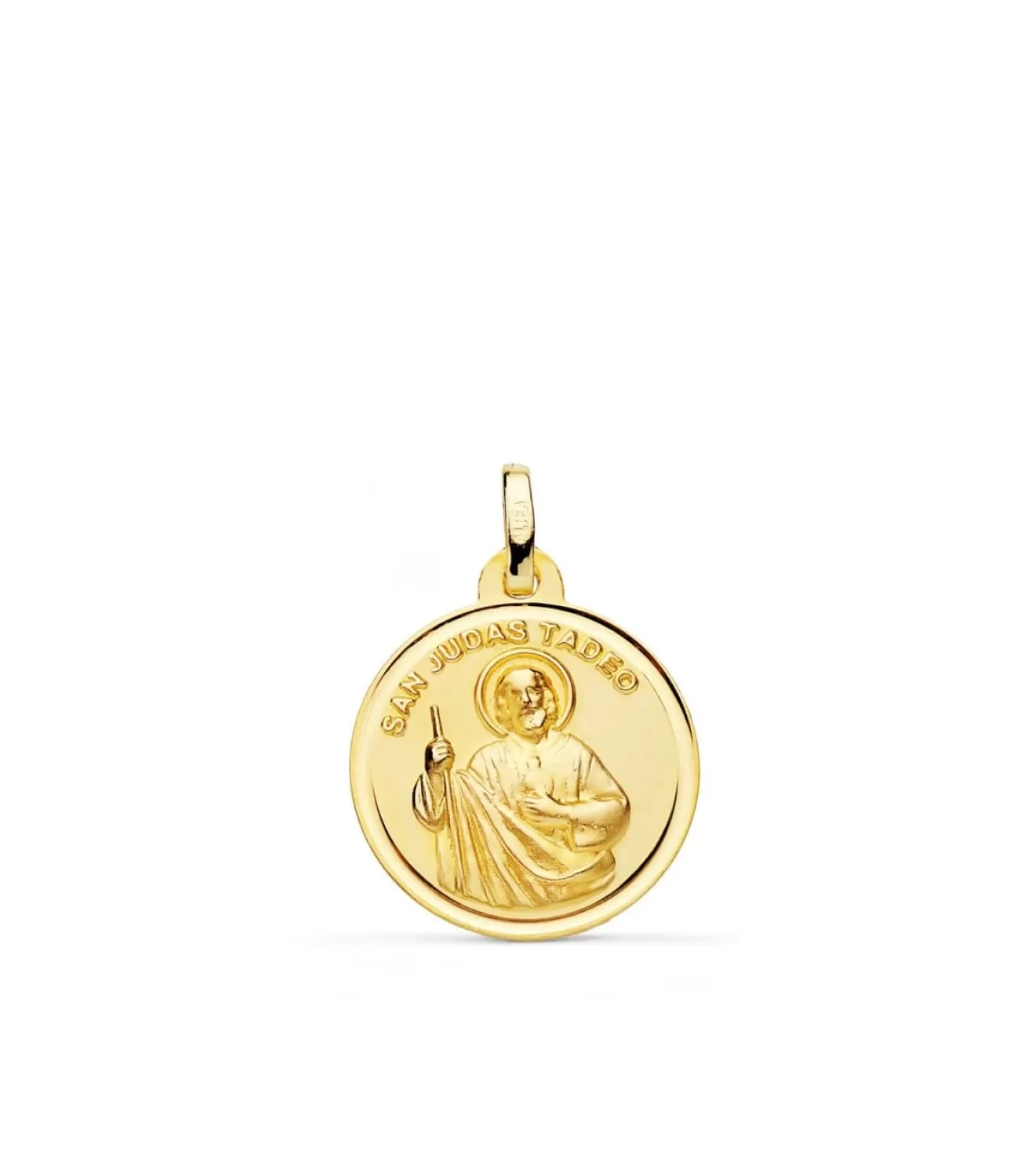 Medalla San Judas Tadeo Oro 18K 18Mm Bisel<Alda Joyeros Best Sale