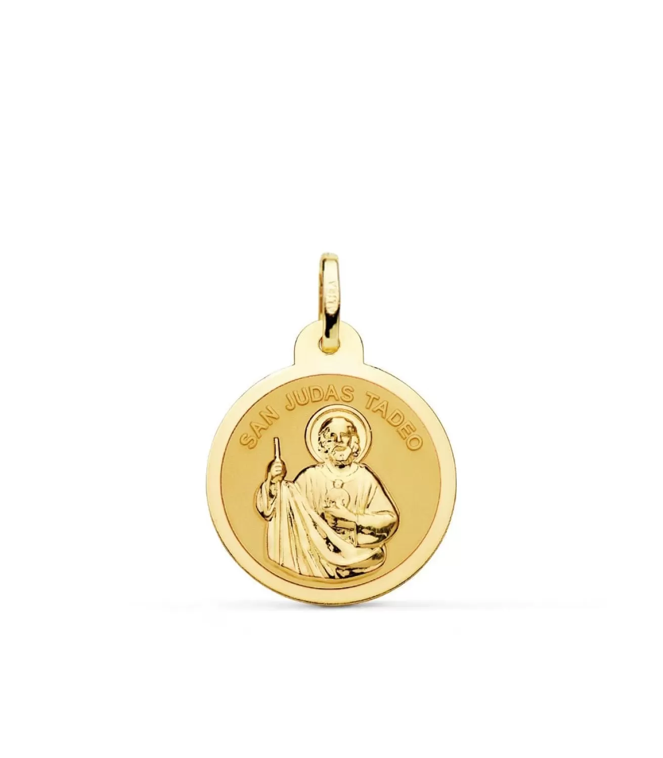Medalla San Judas Tadeo Oro 18K 20Mm Brillo<Alda Joyeros Discount