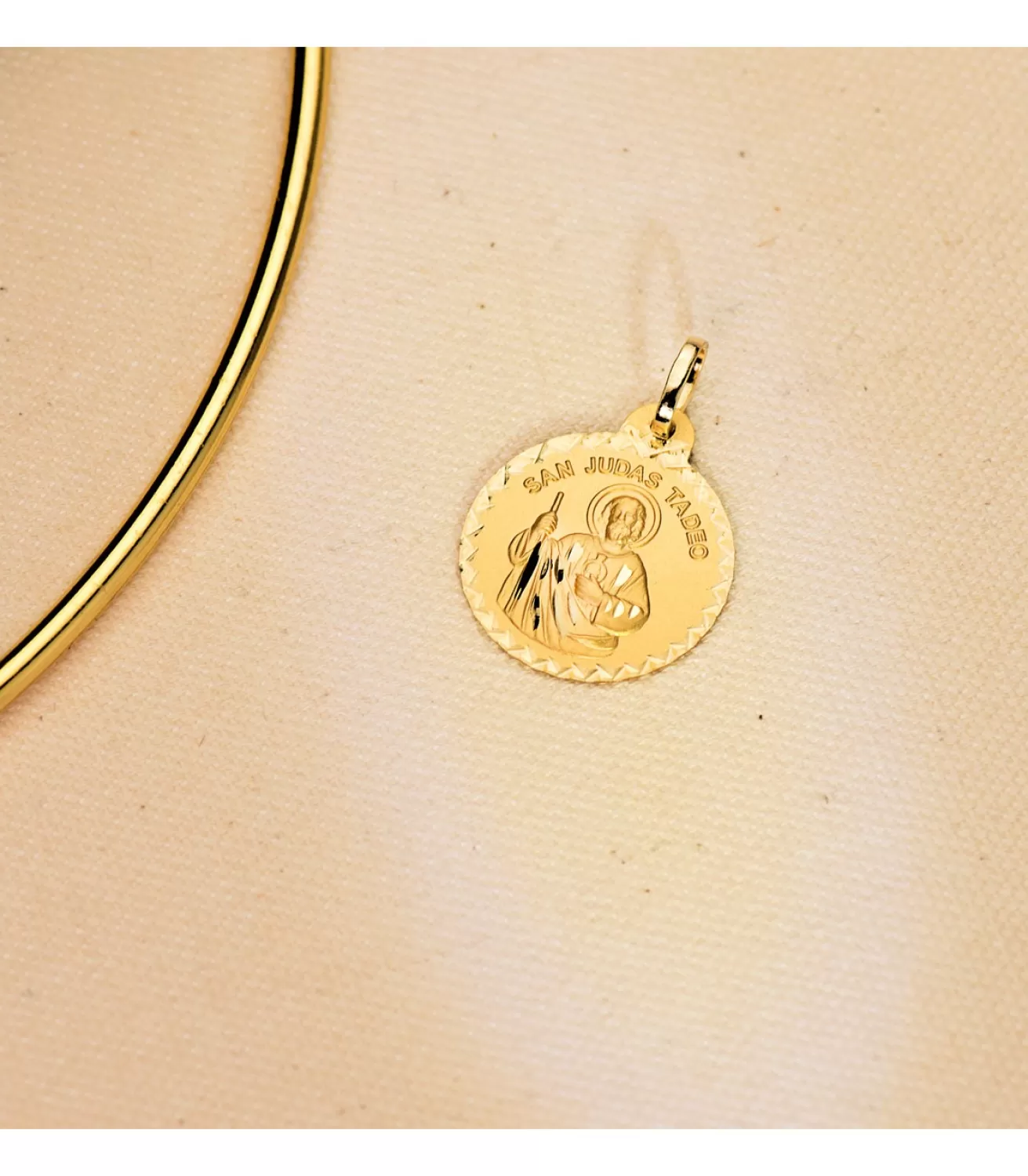 Medalla San Judas Tadeo Oro 18K 20Mm Talla<Alda Joyeros Clearance