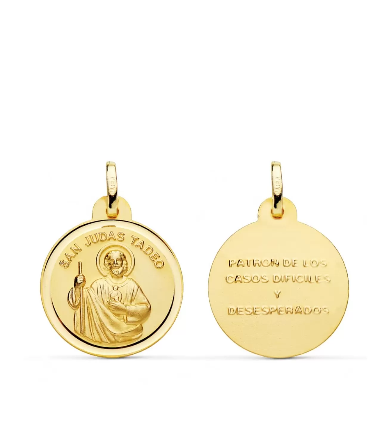 Medalla San Judas Tadeo Oro 18K 22Mm Bisel<Alda Joyeros Best Sale