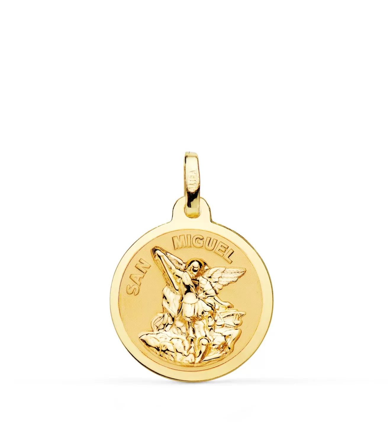 Medalla San Miguel Brillo Oro 18K 18Mm<Alda Joyeros Store