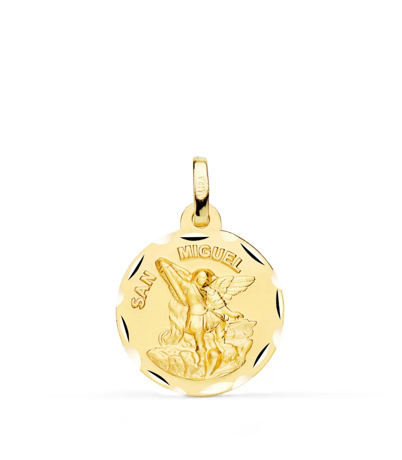 Medalla San Miguel Tallada Oro 18K 18Mm<Alda Joyeros Flash Sale