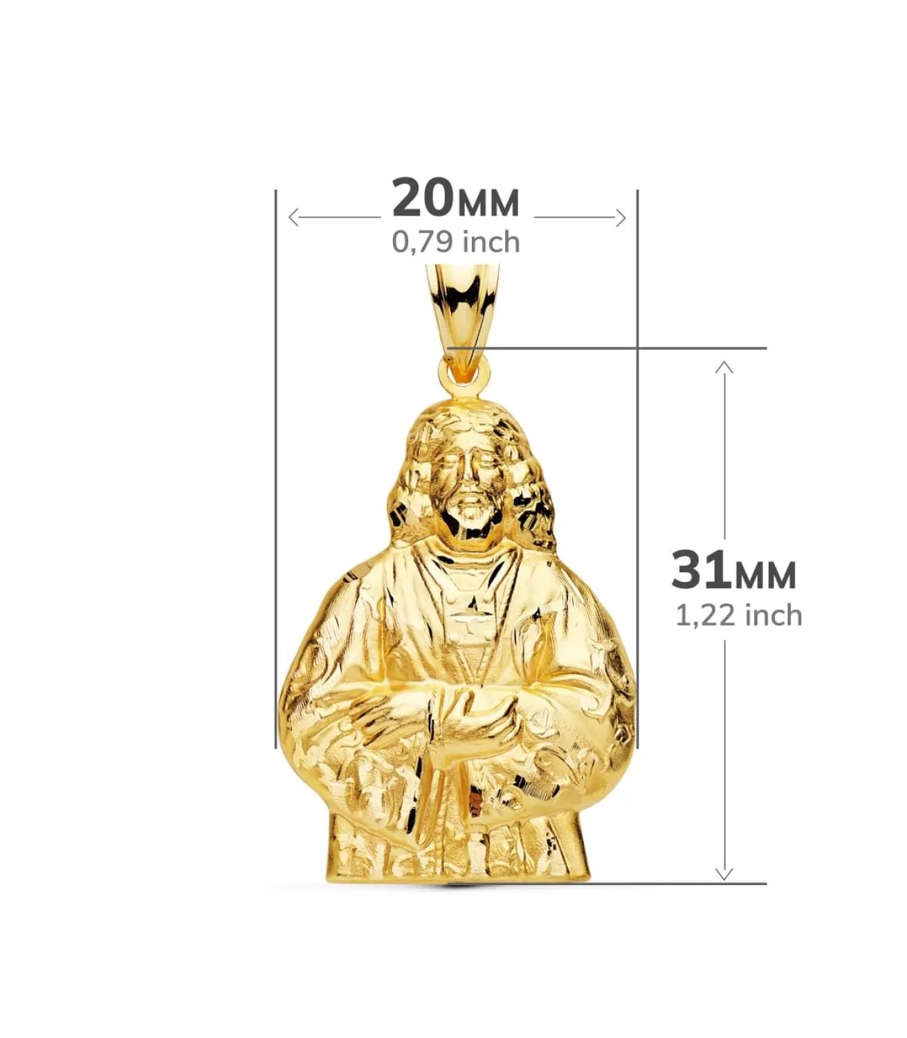 Medalla Silueta Cristo Medinaceli Oro 18K 31Mm<Alda Joyeros Best Sale