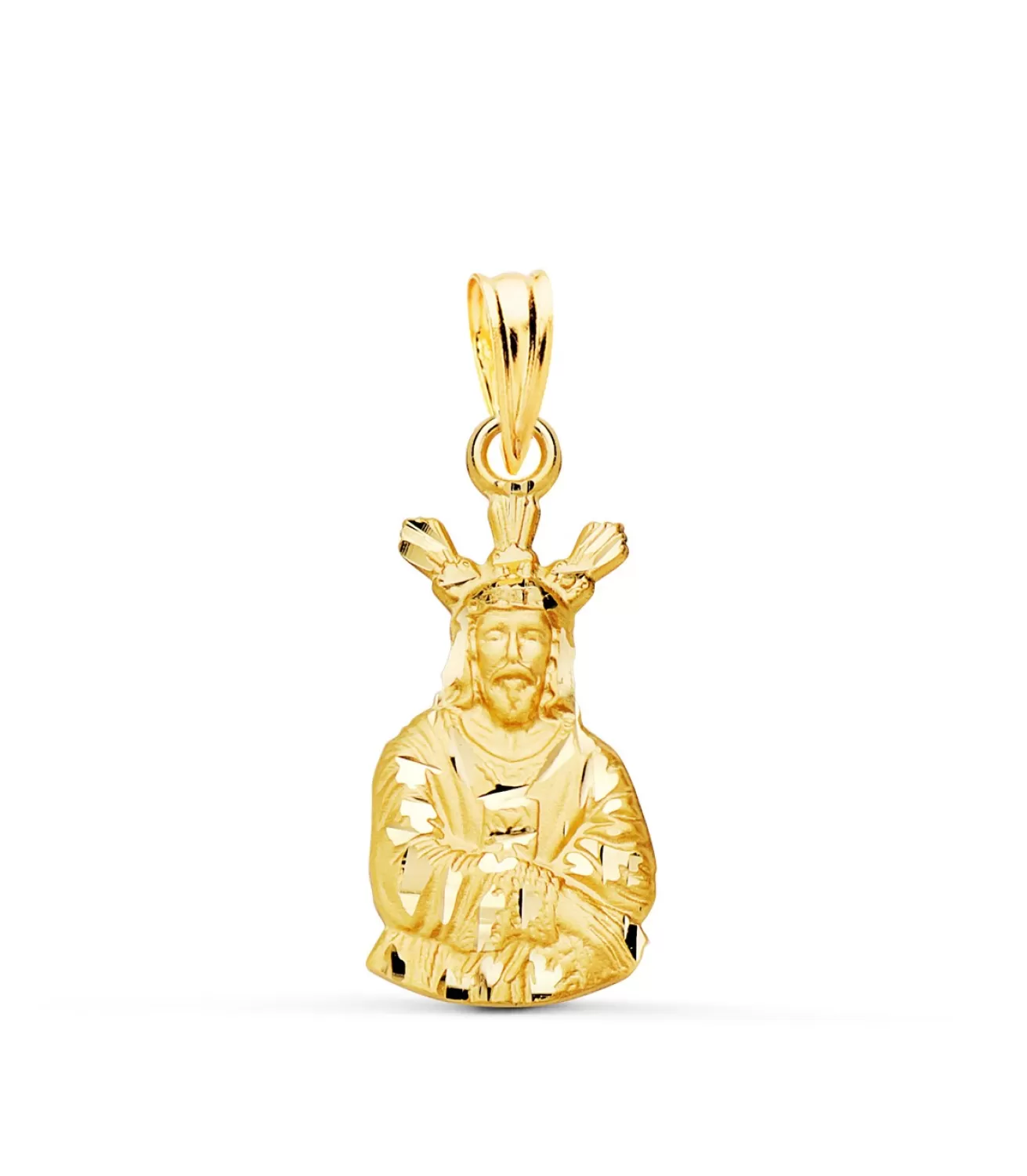 Medalla Silueta Nuestro Padre Jesus Cautivo Oro 18K 18Mm<Alda Joyeros Store