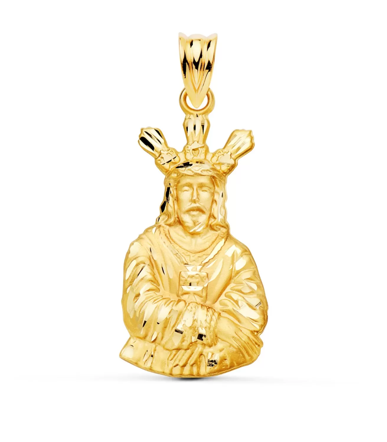 Medalla Silueta Nuestro Padre Jesus Cautivo Oro 18K 28Mm<Alda Joyeros Best